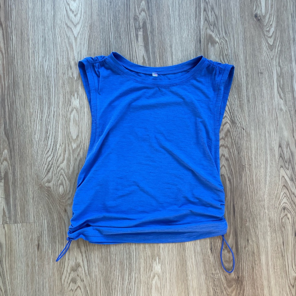 Free People Tempo Sport Mode Muscle Tee ultra indigo / blue in small